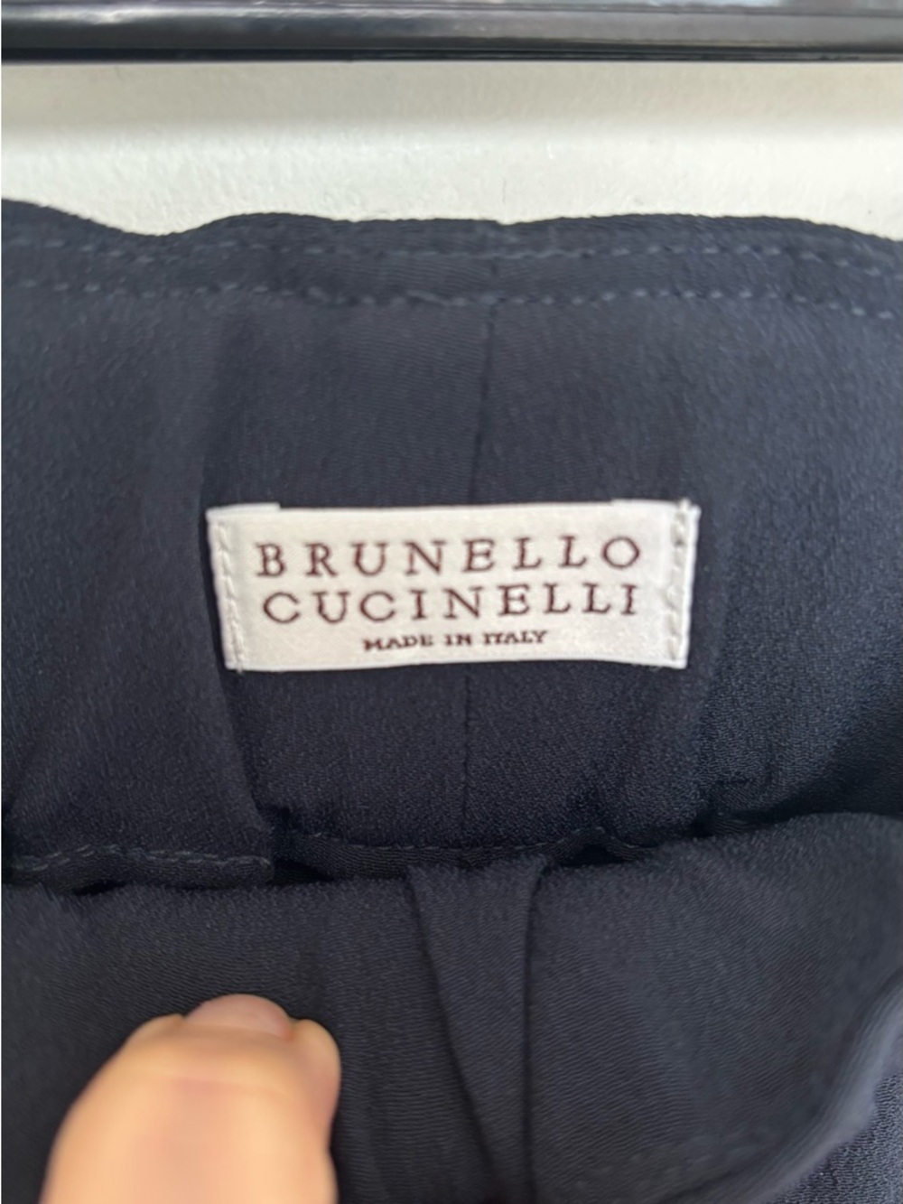 Brunello Cucinello Women’s Navy Dress Pants - Classic luxury tailored pants - Picture 3 of 4